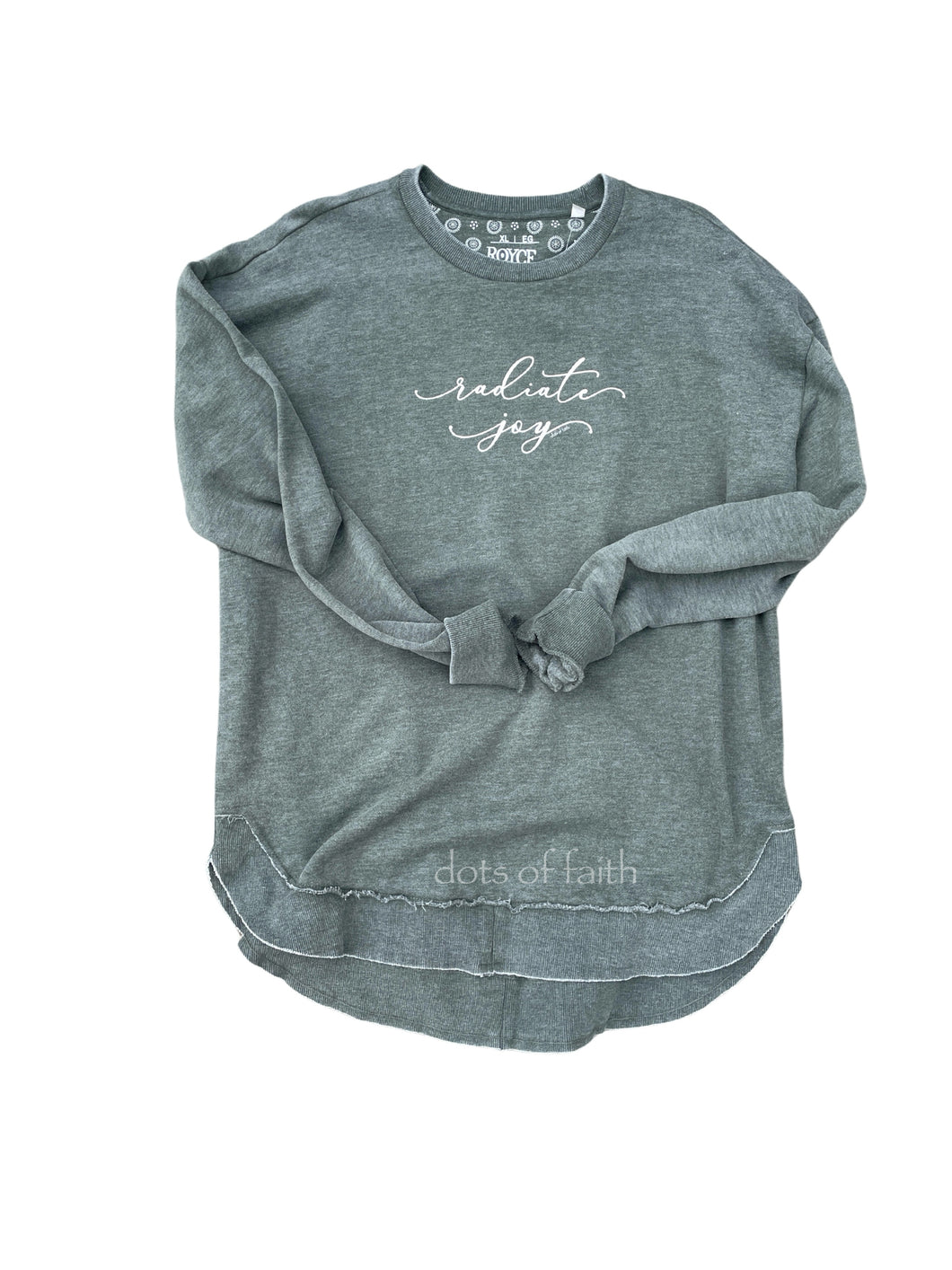 radiate joy OLIVE ROYCE scoop hem fleece