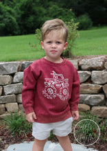 MONSTER TRUCK maroon kids fleece