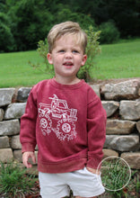 MONSTER TRUCK maroon kids fleece