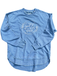 it is well BLUE ROYCE scoop hem fleece