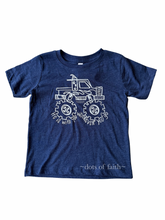 monster truck NAVY short sleeve boys shirt