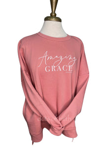 amazing grace CURVY pink pocket FLEECE
