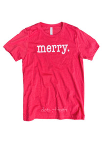 MERRY red Christmas short sleeve shirt
