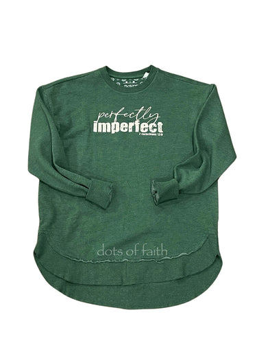 perfectly imperfect GREEN ROYCE scoop hem fleece