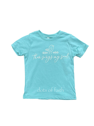 little bird aqua shirt