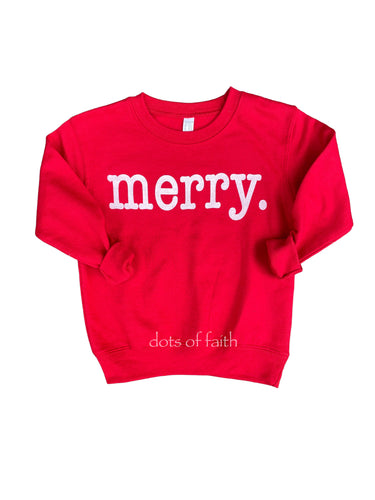 MERRY red sweatshirt for KIDS