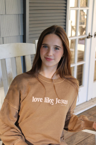 LOVE LIKE JESUS pocket camel fleece