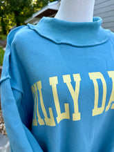 Dilly Dally mock blue fleece