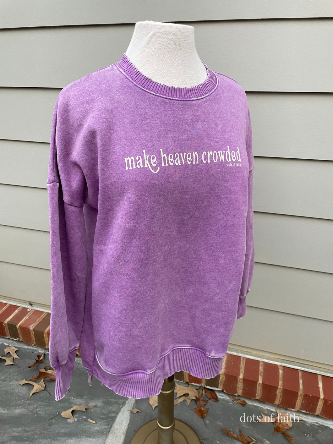 MAKE HEAVEN CROWDED pocket purple fleece