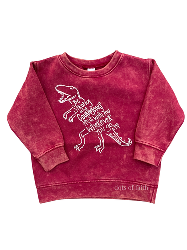 DINO maroon kids fleece