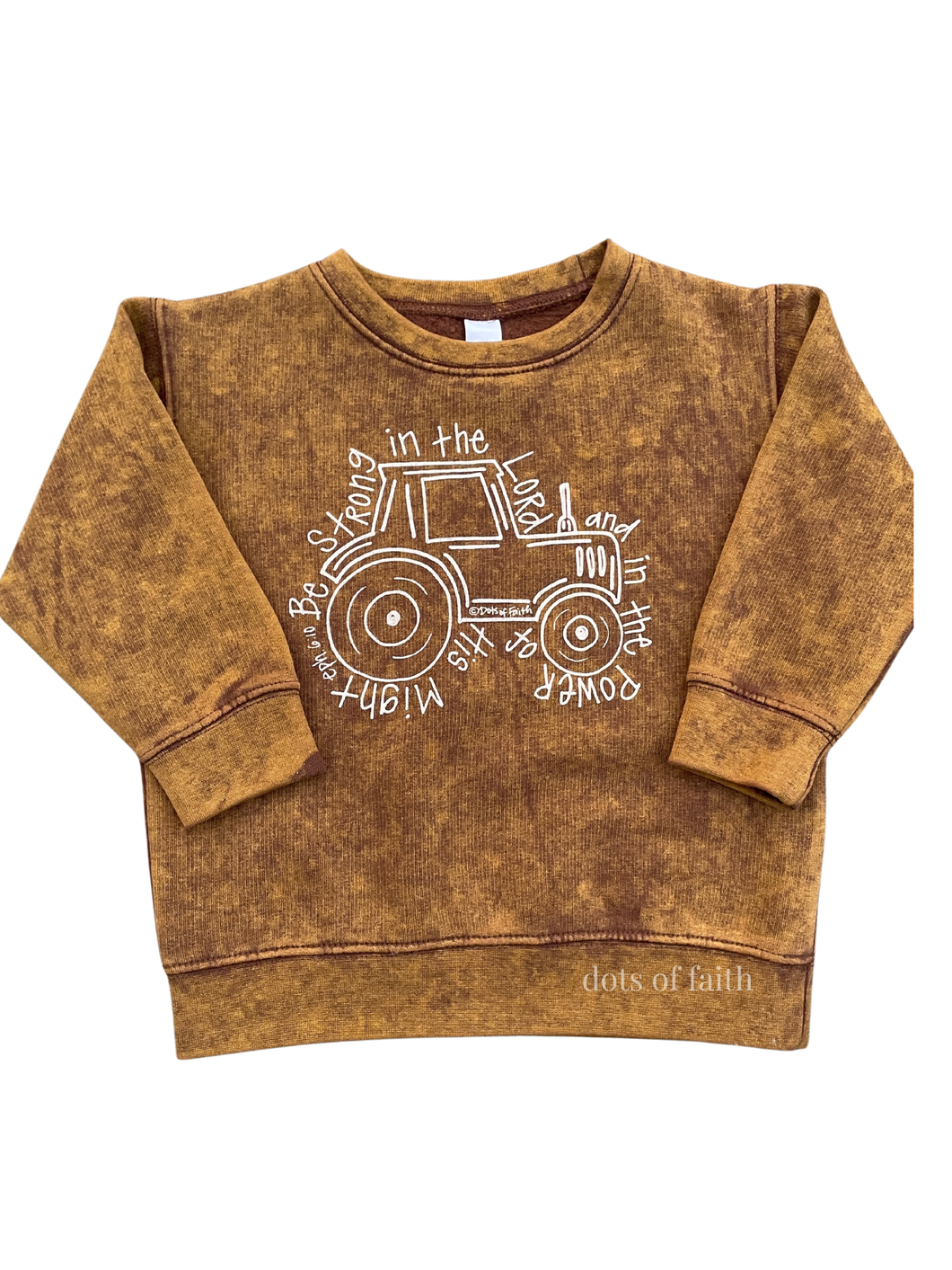 TRACTOR brown kids fleece
