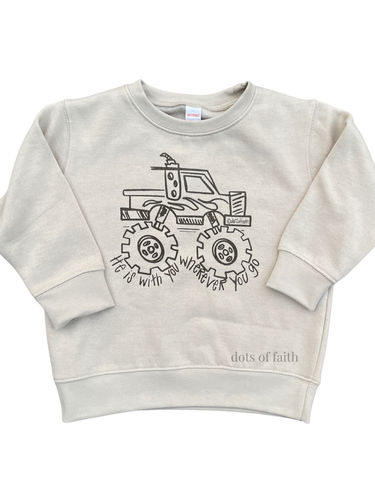 MONSTER TRUCK stone kids fleece