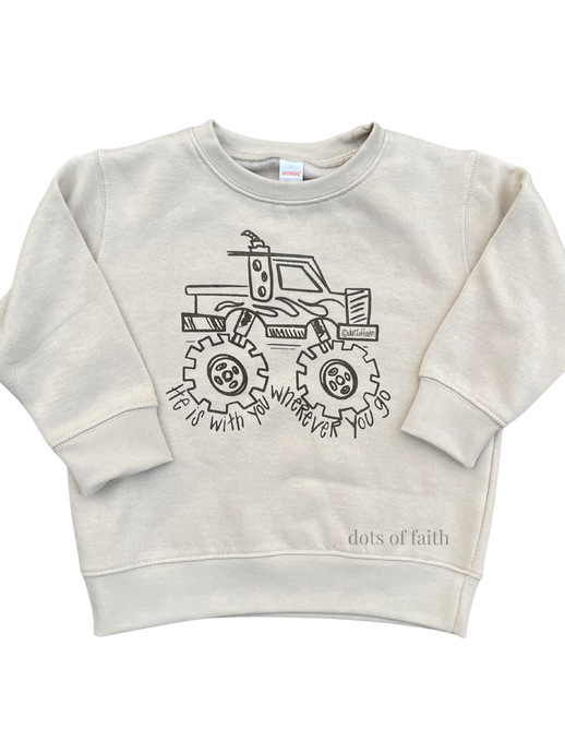 MONSTER TRUCK stone kids fleece