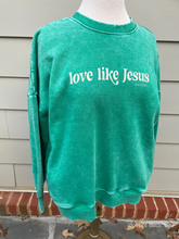 LOVE LIKE JESUS pocket green fleece