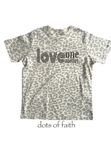 Love one another cheetah shirt WOMEN