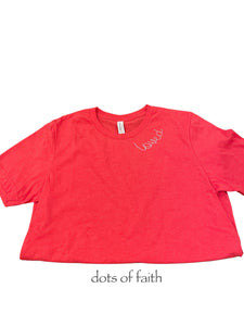 stitched loved RED short sleeve ADULT