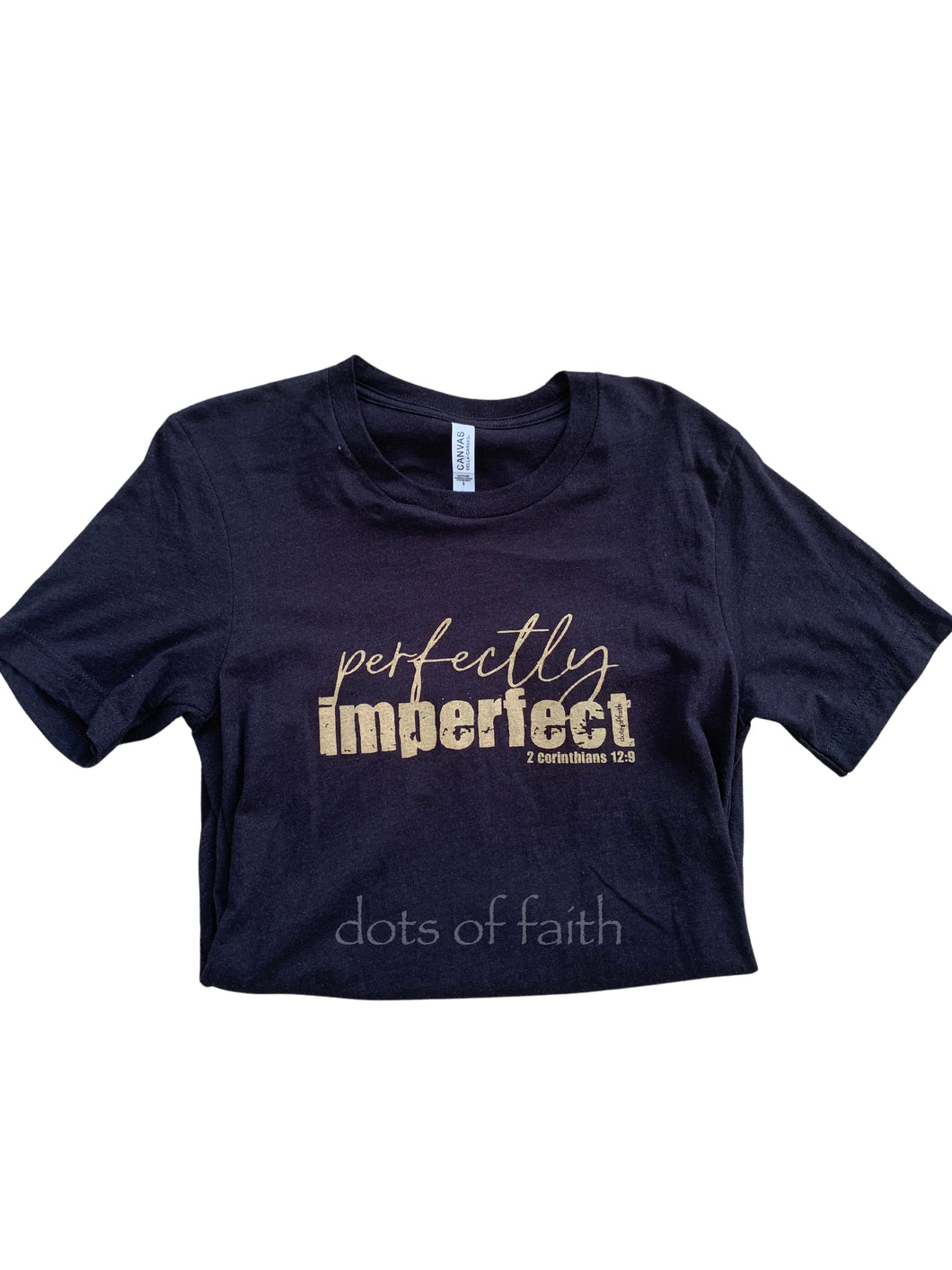 perfectly imperfect BLACK short sleeve ADULT