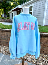 DILLY DALLY reversible mock BLUE fleece