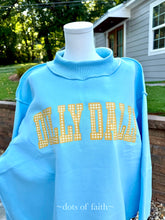 DILLY DALLY reversible mock BLUE fleece