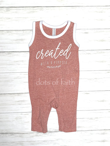 created with a purpose pink romper