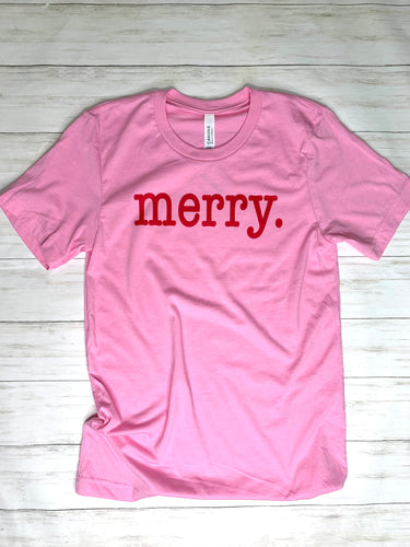 MERRY pink short sleeve ADULT
