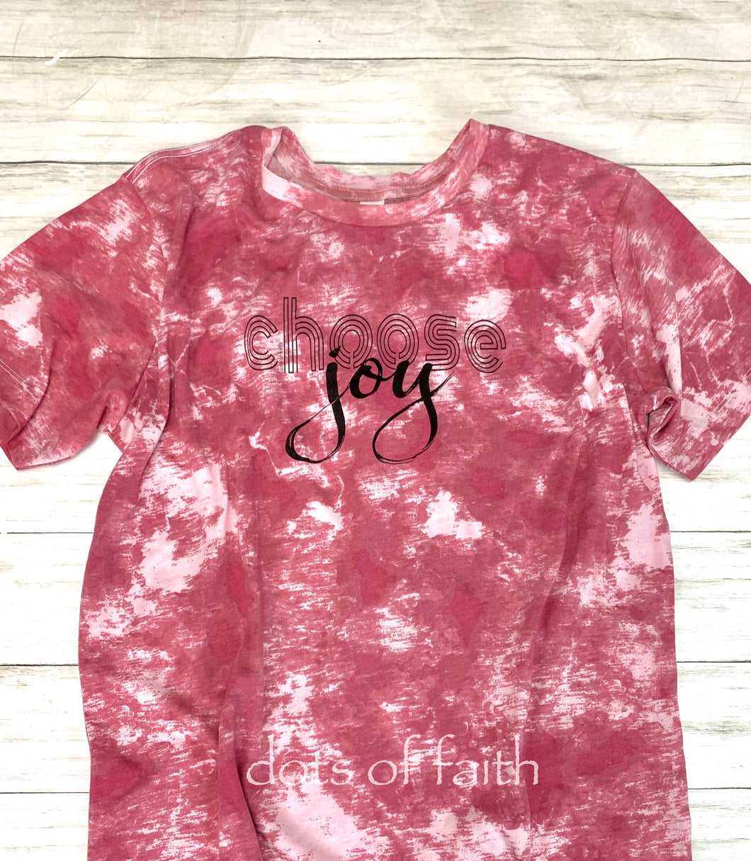 red tie-dye choose joy short sleeve SIZE LARGE ONLY
